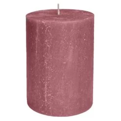 Stumpenkerze - Rustic - Ca. 7 X 8 Cm - Altrosa