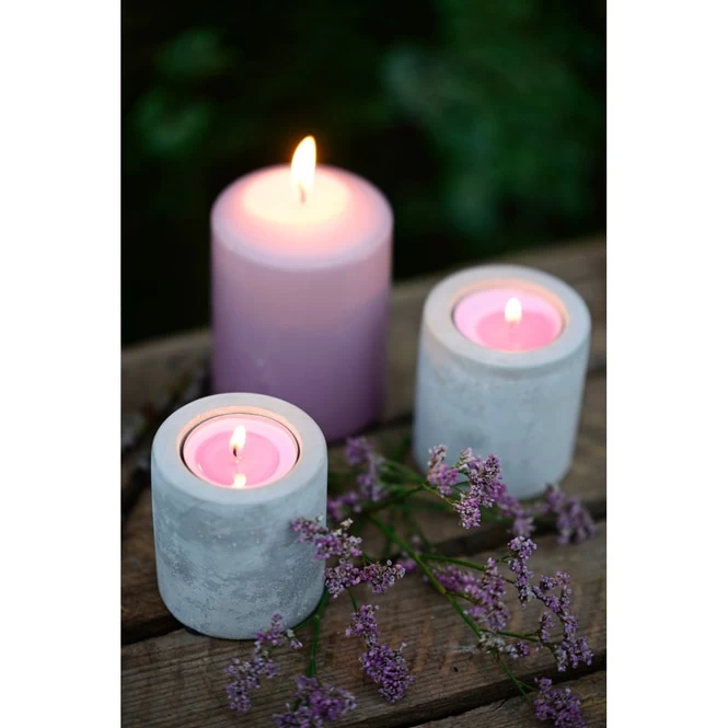 Kerzenhalter - Aus Zement - 6,5 X 6 Cm – Bild 2