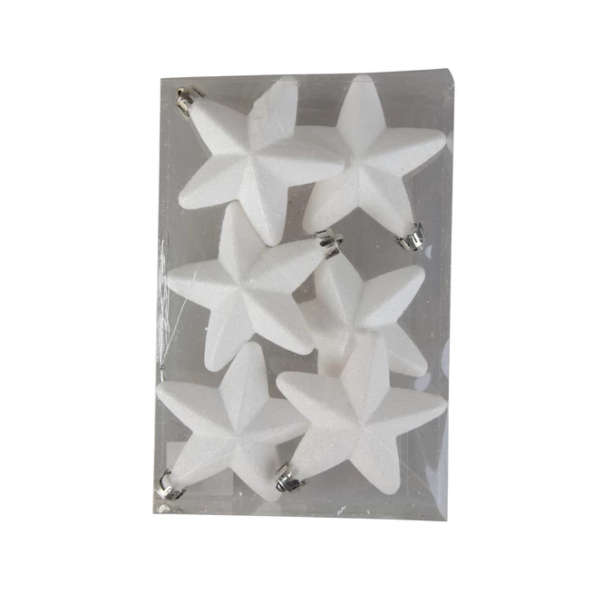 Dekohänger Sterne - Weiß - Ca. 7,5 Cm - 6 Stück