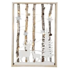 LED-Standdeko - Rentiere - Aus Holz - Ca. 28 X 4 X 40 Cm