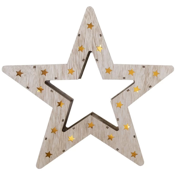 LED-Stern - Aus Holz - 30,5 X 28,5 Cm – Bild 4