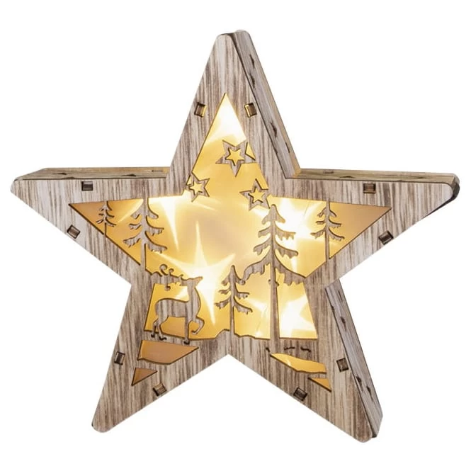 LED-Stern - Aus Holz - 30,5 X 28,5 Cm – Bild 3