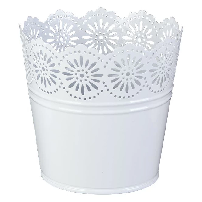 Pflanztopf - Spitze - Weiß - Verschiedene Größen