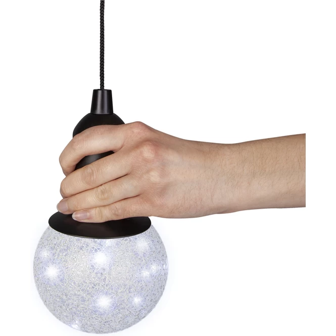 LED-Kugel - Ø = Ca. 10 Cm - Silber