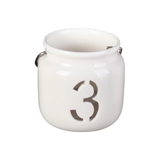 Teelichthalter - Advent - Aus Keramik - Ca. 7,5 X 7,5 X 7 Cm - 4 Stück – Bild 3