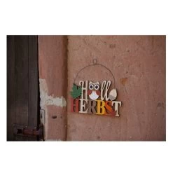 Dekohänger - Hallo Herbst - Aus Holz - Ca. 30,5 X 15,5 Cm