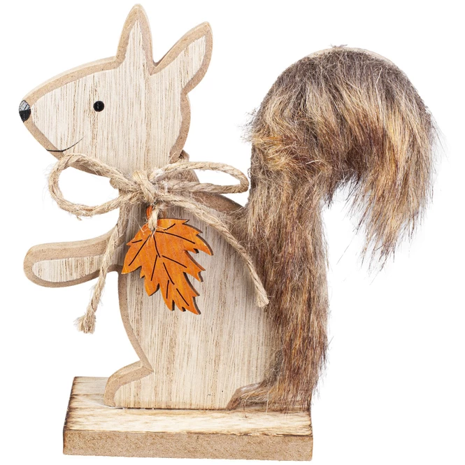 Eichhörnchen - Aus Holz - Ca. 12,5 X 4 X 14 Cm