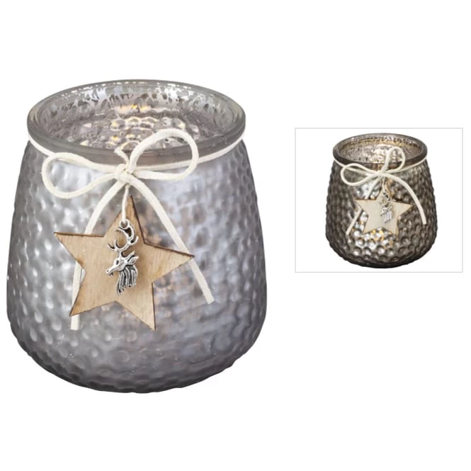 Teelichtglas - Stern - Ca. 9,5 X 9,5 X 10 Cm - 1 Stück – Bild 3