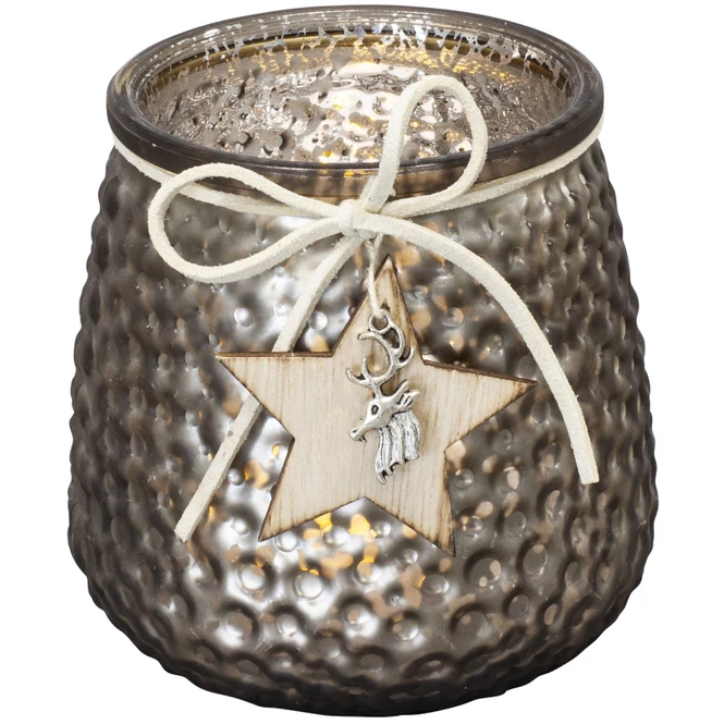Teelichtglas - Stern - Ca. 9,5 X 9,5 X 10 Cm - 1 Stück