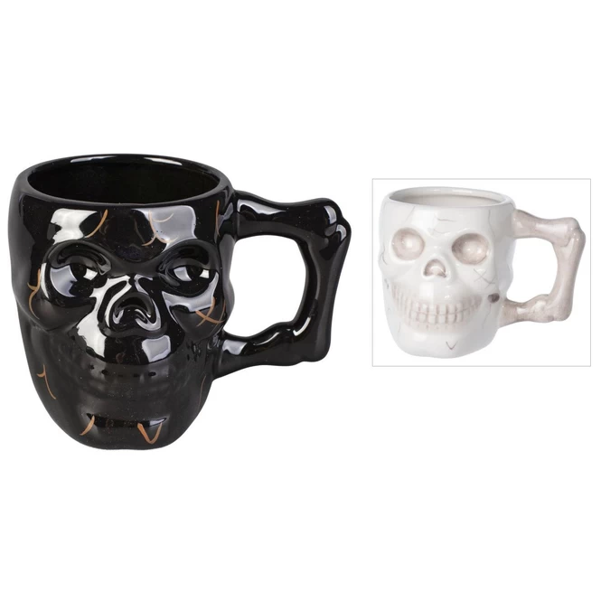 Tasse - Totenkopf - Aus Dolomit - 9,5 X 9,5 X 13,5 Cm - 1 Stück