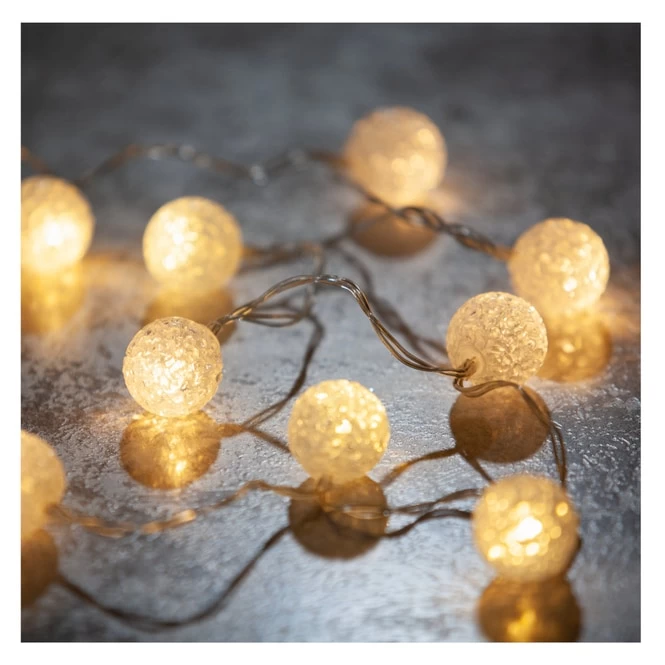 10er LED-Lichterkette - Schneebälle - Ca. 1 M – Bild 3