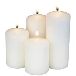 Stufenkerzen - Ø = Ca. 5 Cm - 4 Stück - Weiß