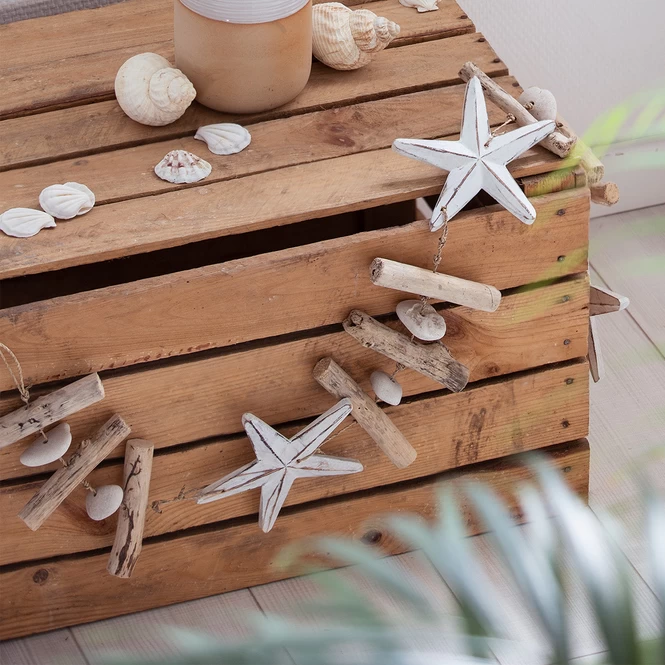 Deko-Girlande - Maritim - Aus Holz - Ca. 10 X 100 Cm - 1 Stück – Bild 4