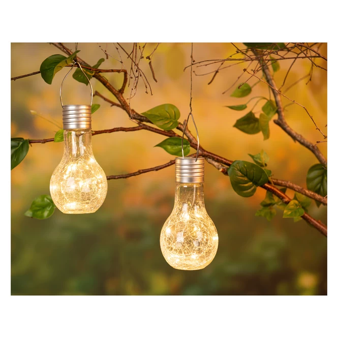 LED-Solarglühbirne - Aus Glas - Ca. 9 X 17 Cm – Bild 2