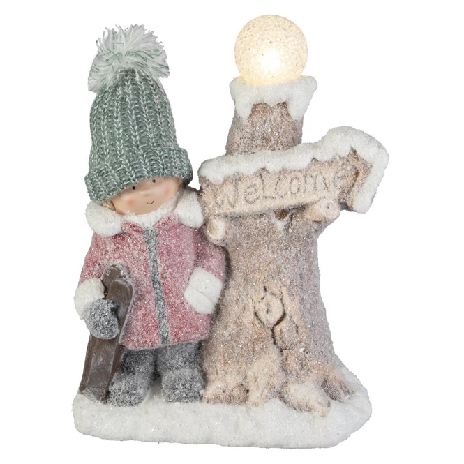 Winterkind - Aus Magnesia - Ca. 28 X 15,5 X 37 Cm - 1 Stück