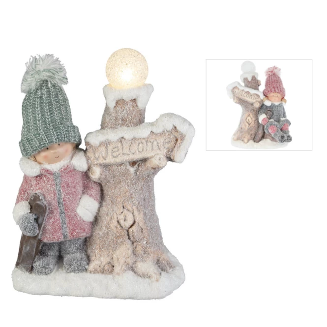 Winterkind - Aus Magnesia - Ca. 28 X 15,5 X 37 Cm - 1 Stück – Bild 2