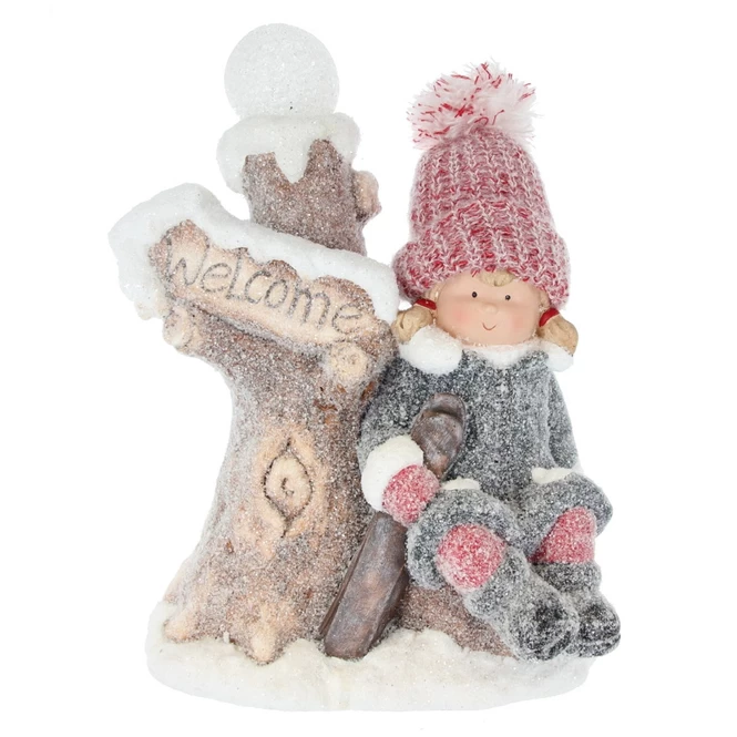 Winterkind - Aus Magnesia - Ca. 28 X 15,5 X 37 Cm - 1 Stück – Bild 3