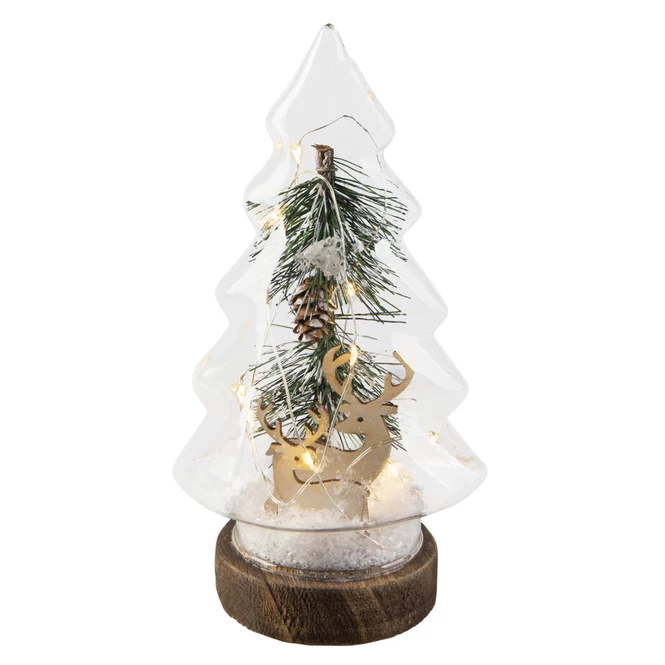 LED-Baum - Aus Glas - Ca. 12 X 8 X 21 Cm