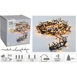 1200er LED Cluster-Lichterkette - Ca. 24 M - Warmweiß