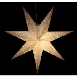 Stern - Weiß Mit Silberglitzer - Aus Papier - 75 Cm