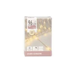 96er LED Lichterdraht Soft - Warmweiß - Transparentes Kabel