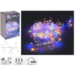 240er LED Cluster-Lichterkette - Ca. 2,4 M - Bunte LEDs