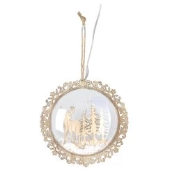 LED-Dekohänger - Kreis - Hirsch - Ø = Ca. 11,5 Cm