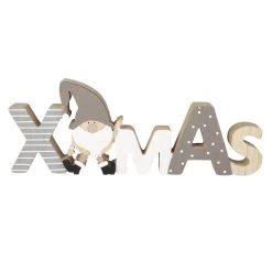 Deko-Schriftzug - XMAS - Aus Holz - Ca. 29,5 X 2,5 X 11 Cm
