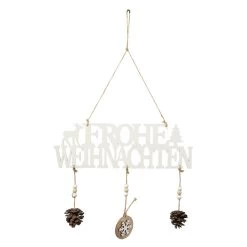 Dekohänger - Frohe Weihnachten - Aus Holz - Ca. 45 X 29 Cm