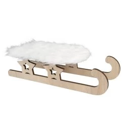 Deko-Schlitten - Aus Holz - Ca. 29,5 X 11 X 8 Cm