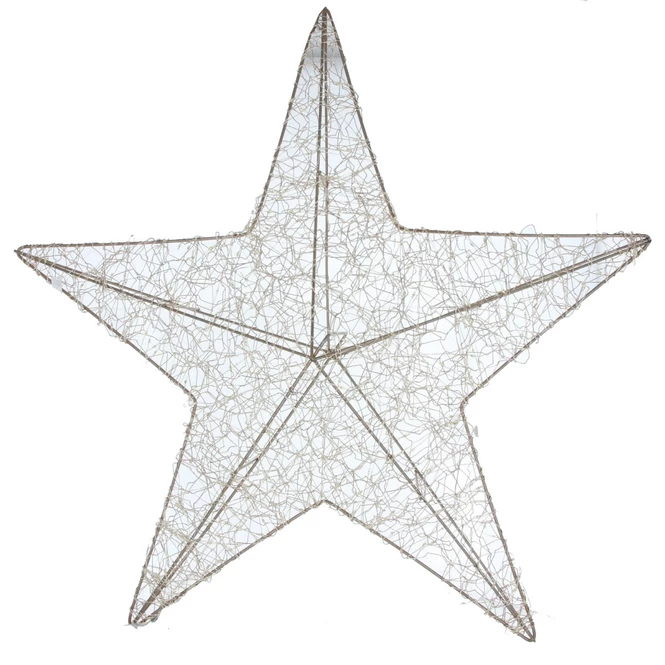 Stern Gold Mit LED - Ca. 60 Cm