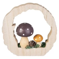 Standdeko - Pilze - Aus Holz - Ca. 18 X 2 X 18,5 Cm