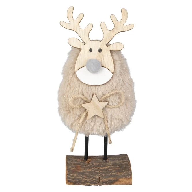 Rentier - Aus Holz - Ca. 8,5 X 4,5 X 19 Cm