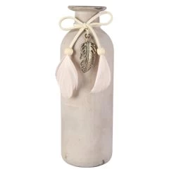 Vase - Federn - Aus Glas - Ca. 5,5 X 16,5 Cm