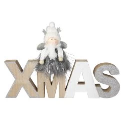 Deko-Schriftzug - XMAS - Aus Holz - Ca. 26 X 2 X 16 Cm