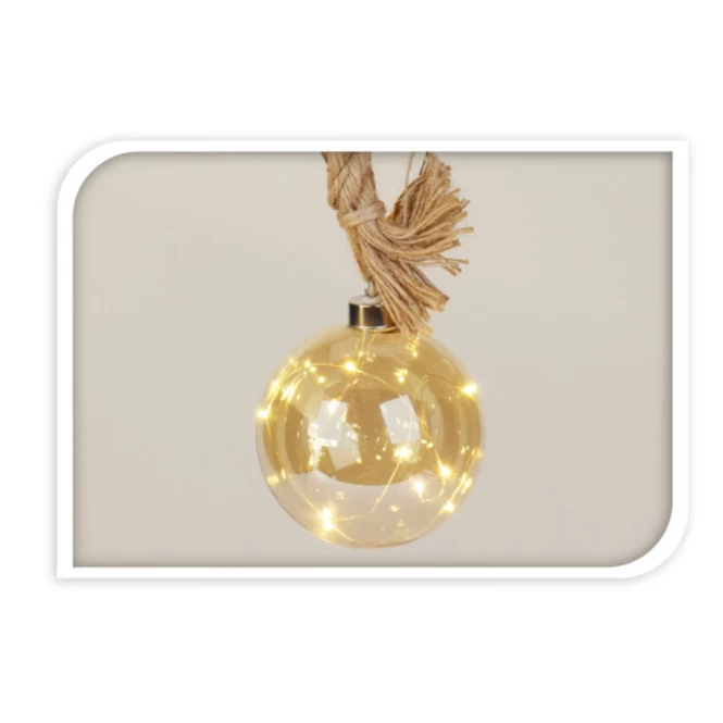 LED-Kugel - Aus Glas - Ø = Ca. 12 Cm - Amber – Bild 2