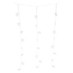 40er LED-Lichtervorhang - Schneeflocken - Ca. 100 X 96 Cm