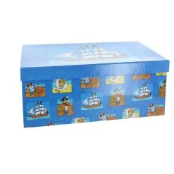 Geschenkbox - L - Pirat Blau - Aus Papier - Ca. 28 X 18,5 X 11,5 Cm