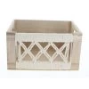 Box - Geflochtene Seiten - Aus Holz - Ca. 35 X 25 X 18 Cm