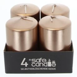 Stumpenkerzen - Ca. 5 X 8 Cm - Kupfer - 4 Stück