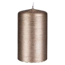 Stumpenkerze - Rustikana - Ca. 6 X 15 Cm - Antikgold