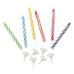 Procos Geburtstagskerzen - Inkl. Halter - 20 Stück