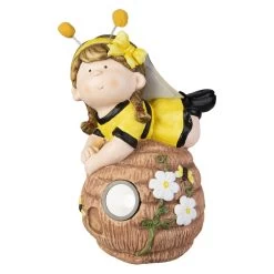 LED-Solarlampe - Mädchen - Aus Magnesia - Ca. 29,5 X 24,5 X 43 Cm