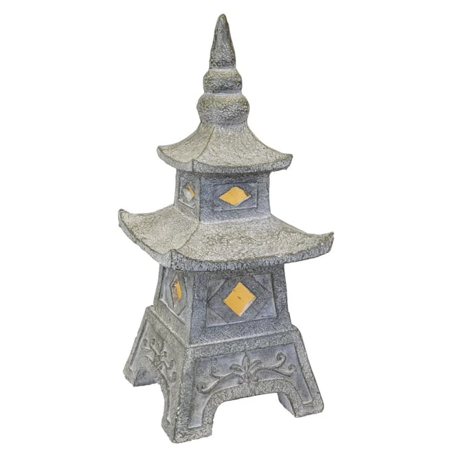 LED-Solarturm - Aus Magnesia - Ca. 23 X 23 X 53,5 Cm – Bild 2