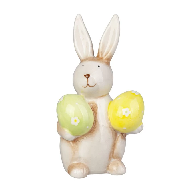 Hase Mit 2 Ostereiern - Aus Dolomit - Ca. 8 X 6 X 13,5 Cm – Bild 2