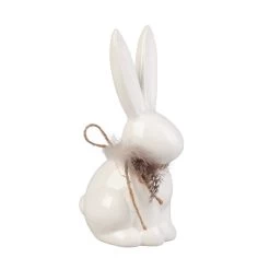 Hase Mit Federn - Aus Keramik - Ca. 9 X 7 X 16,5 Cm