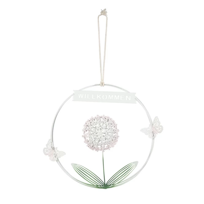 Dekohänger - Willkommen - Aus Metall - Ca. 25 X 1 X 22 Cm