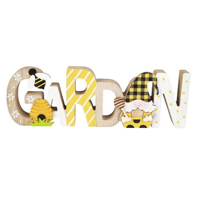 Deko-Schriftzug - Garden - Aus Holz - Ca. 25,5 X 2 X 8 Cm