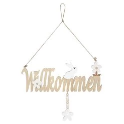 Dekohänger - Willkommen - Aus Holz - Ca. 30 X 2 X 10 Cm