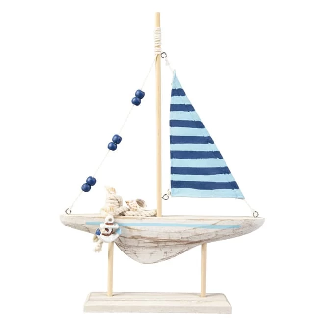 Standdeko - Boot - Aus Holz - Ca. 23 X 4,5 X 35 Cm – Bild 2